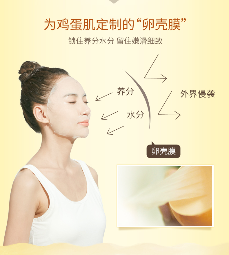 Membrane Facial Eggs Smoothing Moisturising Mặt nạ dưỡng ẩm làm sáng da mặt chính hãng Đàn ông và phụ nữ 20 miếng mặt nạ hoa cúc kiehl's