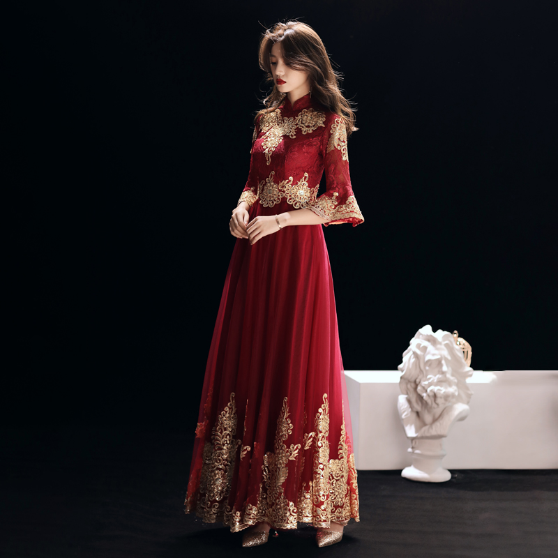 Robe de soirée manchon de cloche - Ref 3212861 Image 3