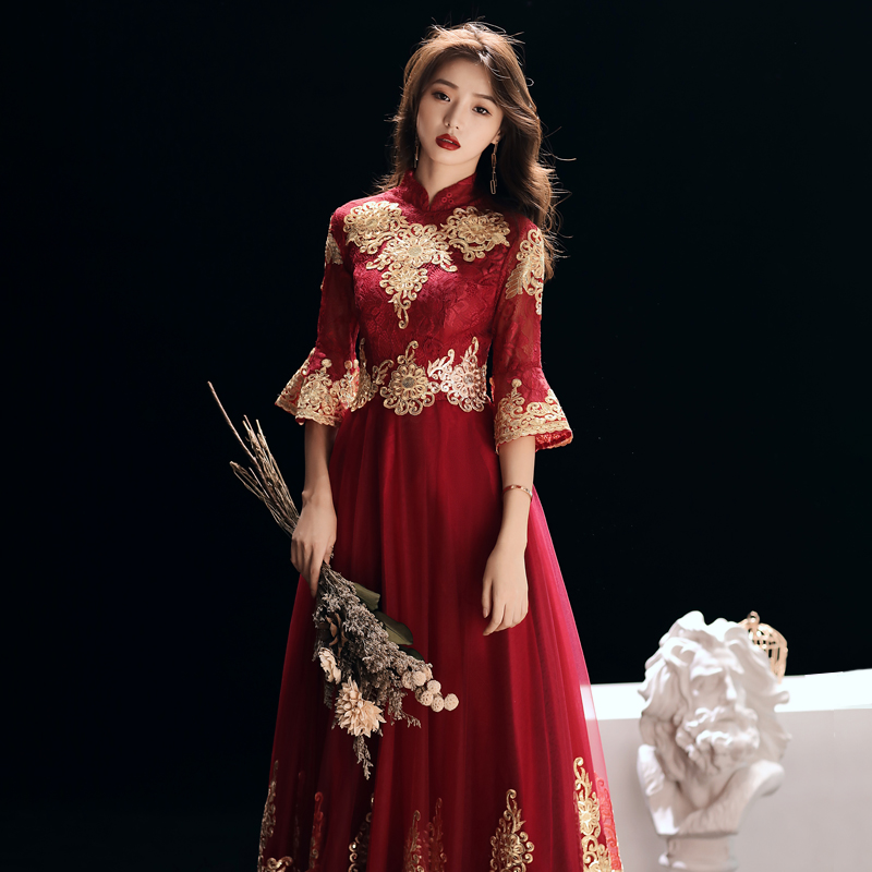 Robe de soirée manchon de cloche - Ref 3212861 Image 1