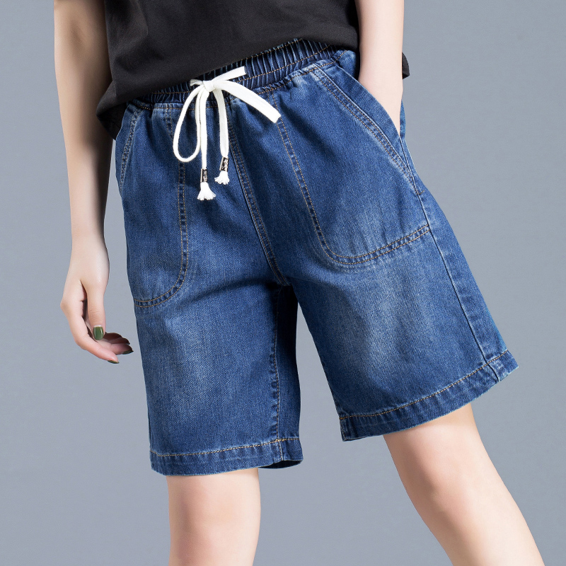 Large yard pants 5 min jeans female loose skinny jeans female summer loose waist fat mm student