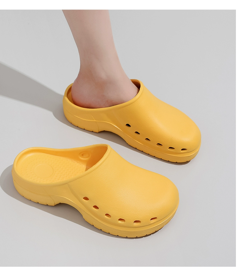 Operating room slippers women's breathable non-slip nurse's hole shoes medical special surgical shoes hospital toe-toe shoes doctor's shoes