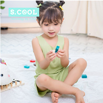 Childrens Modale suit baby Summer ice and comfort Two sets of male and female child vest shorts Home clothes ultra-thin