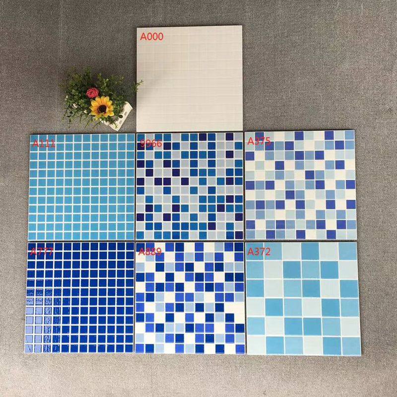 Swimming pool imitation mosaic tiles 300x300 Garden tiles Kindergarten children's room tiles Lattice non-slip tiles