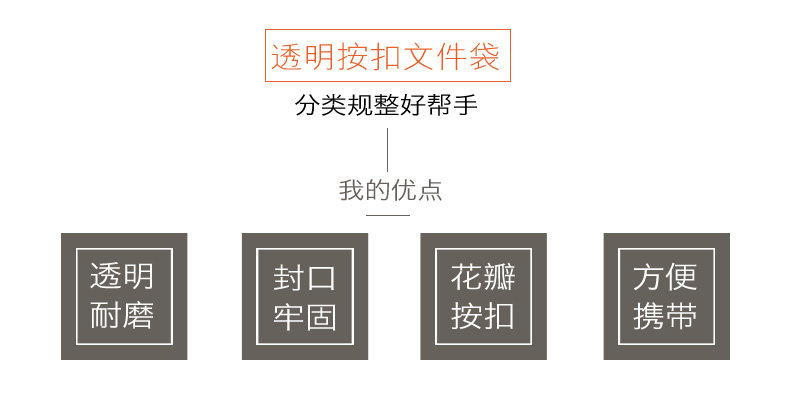 齐心 C330 透明按扣袋 A4 齐心 C330 透明按扣袋 A4