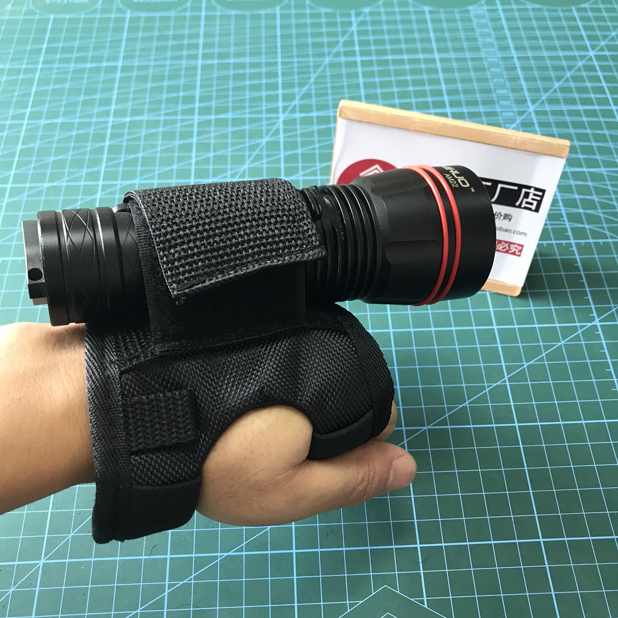 Dive flashlight wrist fixed binding for fixed underwater flashlight → (dive lighting accessories)