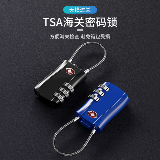 ລັອກພາສີໄປຕ່າງປະເທດ tsa suitcase password lock checked luggage small travel anti-theft lock school bag zipper padlock