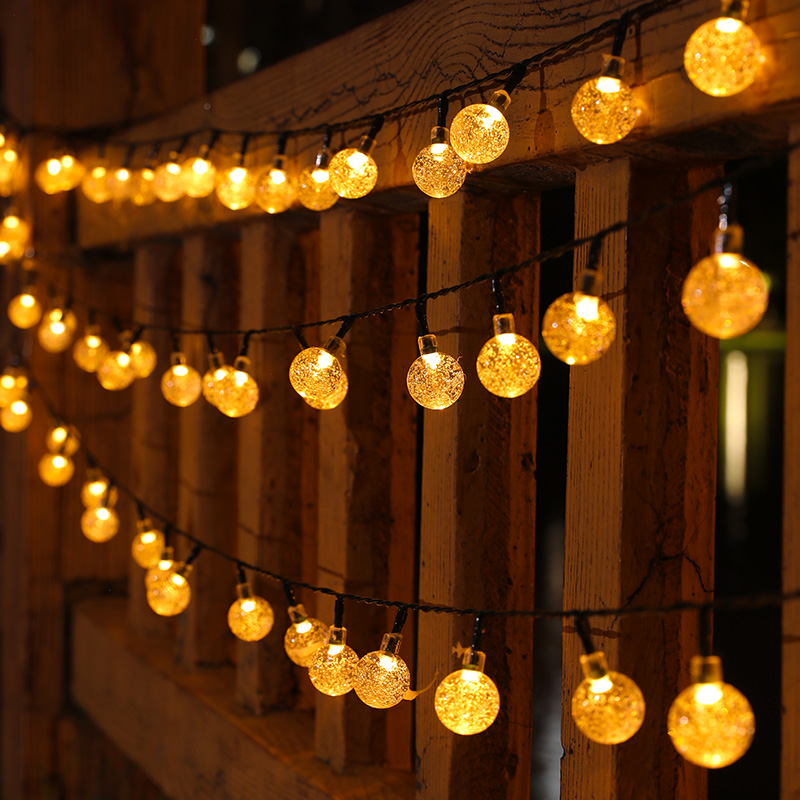 Solar lights outdoor garden lights LED colorful string lights decorative garden villa tree waterproof lights with star flashing lights