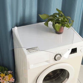 Drum washing machine cover pad waterproof and dustproof double door ຕູ້ເຢັນ cover top bedside table cover Transparent mat countertop