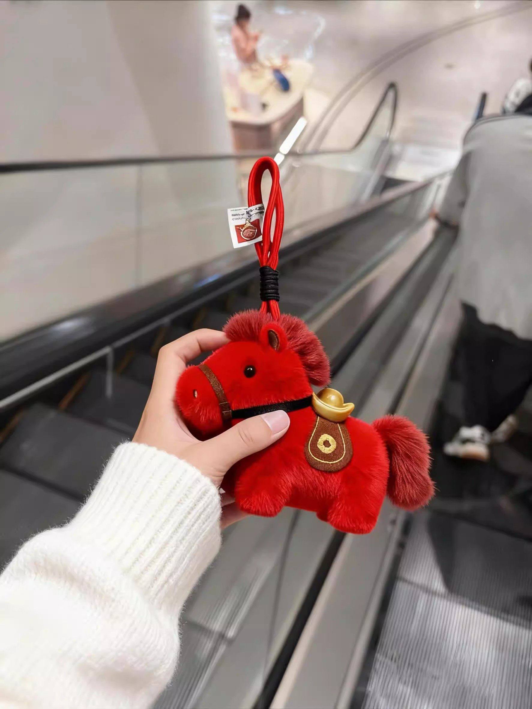 2026 Year of the Horse Mascot Little Red Horse Pendant New Year Zodiac Ornament Bag Pendant Keychain Gift