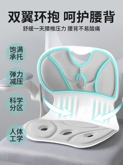 人体工学护腰坐垫腰椎支撑腰靠垫通用办公室久坐必备缓痛矫正坐姿