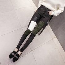 Black Jeans Lady 2020 New autumn and winter plus thin down 90% slim fit with high waist pencil small leggings