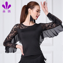 Duoqiao square dance clothing summer new tops Latin dance performance clothing tops dance clothes dance practice clothes