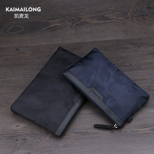 凯麦龙 Вместительная и большая сумка с петлей на руку, маленькая сумка клатч, шоппер, барсетка, нейлоновая сумка на запястье, в корейском стиле, ткань оксфорд