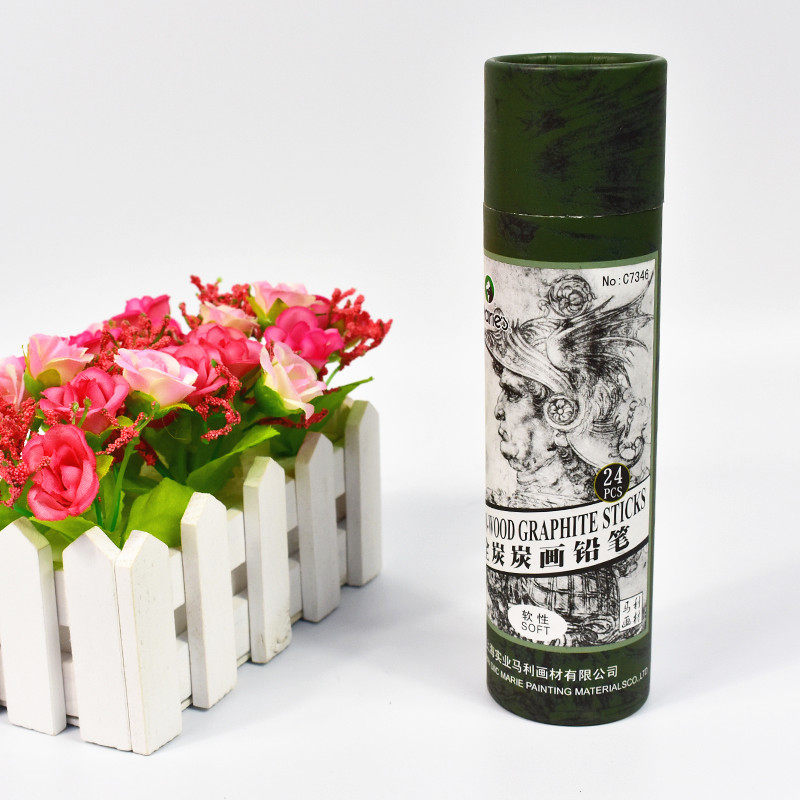 Marley Full Charcoal Pencil Carbon Pencil Full Carbon Pen Charcoal Brush Sketch Sketch Sketch Pen Hand Painted Soft Sketch Pen