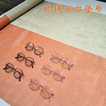 Optical store counter mat sunglasses photography background cloth shelf decorations display props window display