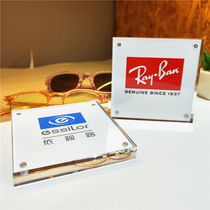 Glasses lenses LOGO Showcase cards Acrylic Desktop Products Label Tableclograms Advertising Display props