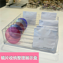 Lens sorting and storage display props transparent shelf myopia glasses lens frame sunglasses glasses display stand