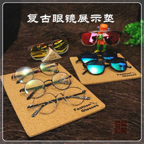 Retro wooden glasses display mat broken wood eco-friendly sunglasses myopia display props window jewelry display stand