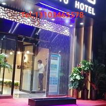 Stainless steel waterfall outlet rockery flowing water wall water feature rectangular water feature pool landscape pool stacked water garden oxygenation