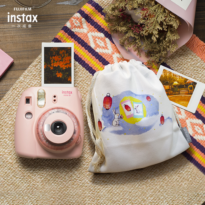 Fujifilm Fujifilm instax one-time imaging original Polaroid camera bag storage plush cloth bag