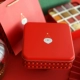 PT Square Box Geometric Santa Santa 17 ширина 17 высота 6 см.