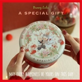 Кролика Lulu Hand -Painted Illustration Rabbit Cookie Cookie Box Box Запеченная упаковочная коробка Xikan Sugar Box Pired Box пустая коробка