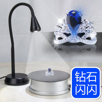  YONGEER 360-degree ultra-thin USB panoramic rotating turntable High-definition reflection board Jewelry play photography table