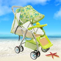 Xe đẩy em bé gấp di động có thể ngồi và đặt ô đơn giản bb giả mây xe đẩy em bé ánh sáng - Xe đẩy / Đi bộ xe gà cho bé