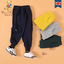 Childrens overalls boys baby tide brand 2021 spring and autumn new casual pants leggings all-match sports pants