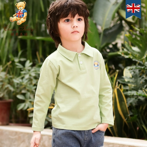 Весенний детский приятный телу лонгслив для мальчиков, футболка polo, коллекция 2021, в западном стиле