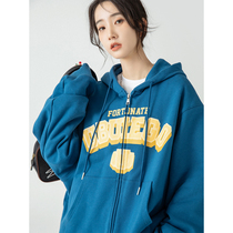 UBUIE dry fish necropolis jacket ladies spring and autumn style American retro design feeling small crowdzipped clothed blouse