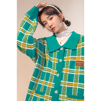 10 13 0 points new products on the new Love check element ~ giant age-reducing sweater cardigan
