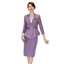 Temperament Goddess Van Professional Suit Skirt Winter Repair Body Display Slim Suit West Suit Beauty Salon Workwear Jewelry Store Tooling