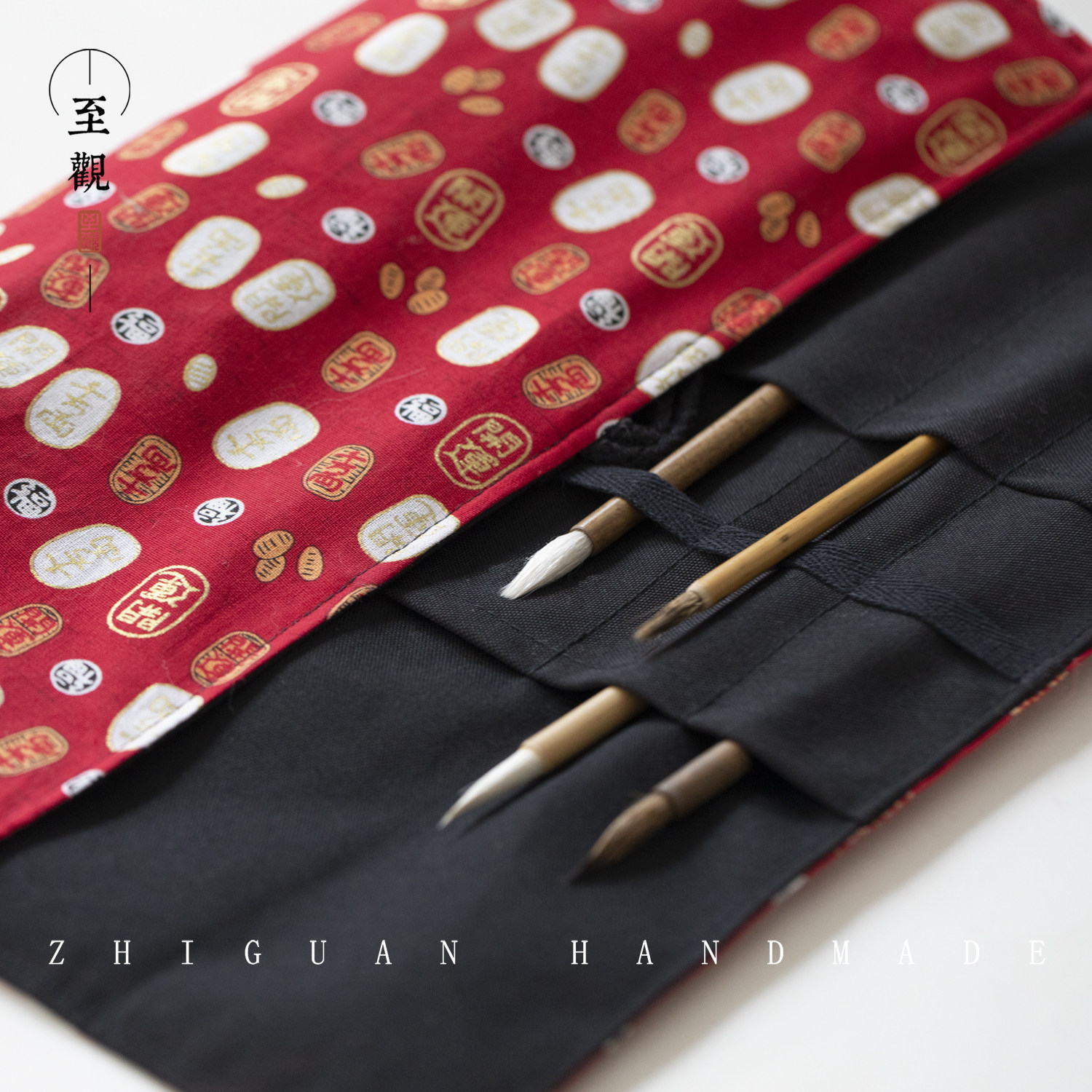 To view pen Curtain Brush portable large number Writing raw stationery pen curtain volume pen bag creative female brief student country Painting Wenfang