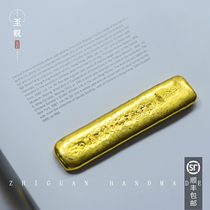 To View Multifunction Metal Town Paper Brass Calligraphy Creative Town Ruler Aggravating Press Paper Town Wenfang House Four Treasure Pendulum Pieces