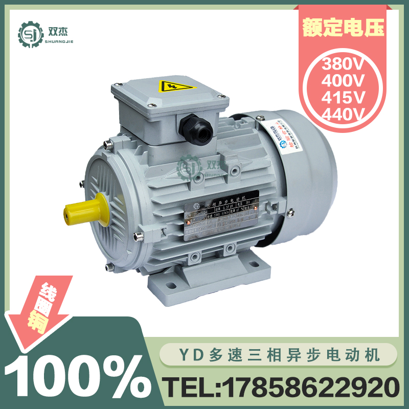 YD multi-speed motor 90S 100L 132S double speed three-speed three-phase asynchronous motor brake frequency conversion 380V