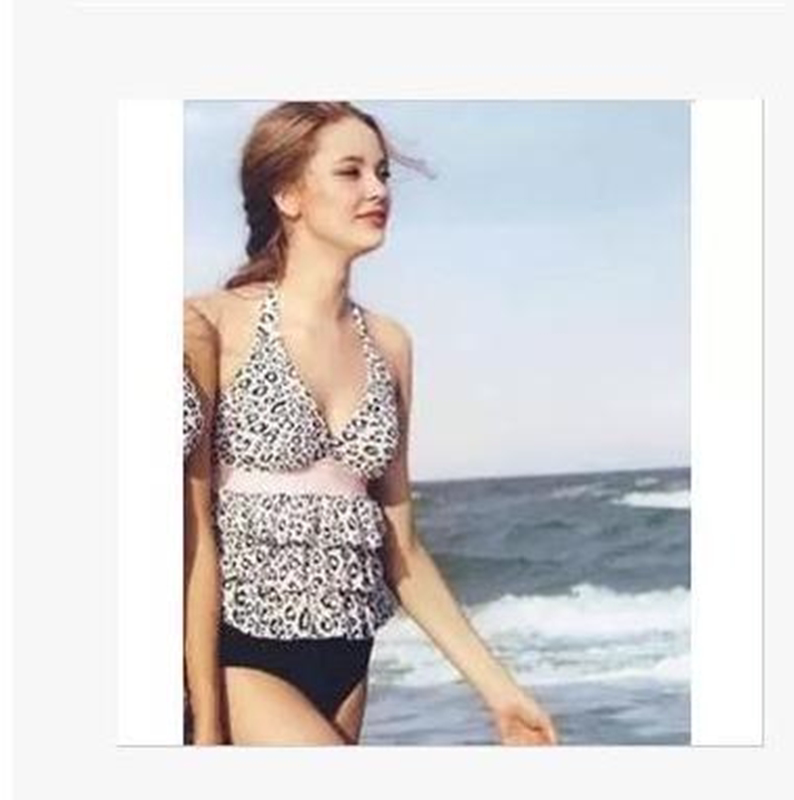 In-Stock Fendis Women's Swimwear Mini Leopard Print Series Two-Piece Skirt-Style Swimsuit Fs0394 Original 599
