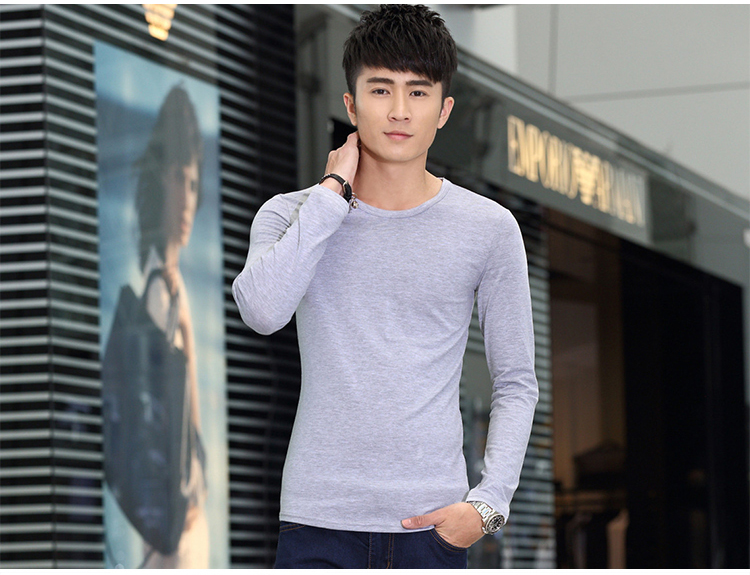 Áo cotton nam mùa đông với quần áo cách nhiệt cashmere ấm áp áo thun nam dài tay và áo nhung dày mùa đông áo thun nam hàng hiệu