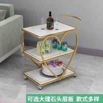 Medieval trolley rack storage rack mobile dining side cabinet living-room small tea table sofa edge a few dinners pushy