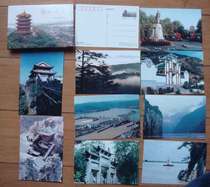 YP16 Hubei scenery postcard group A 10 pieces with envelope stamp scenery building PC