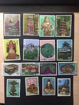 Foreign Stamp Japan Letter Pin Cut 1987-89 Third National Treasure 8 Big 8 Little 16 All full 88
