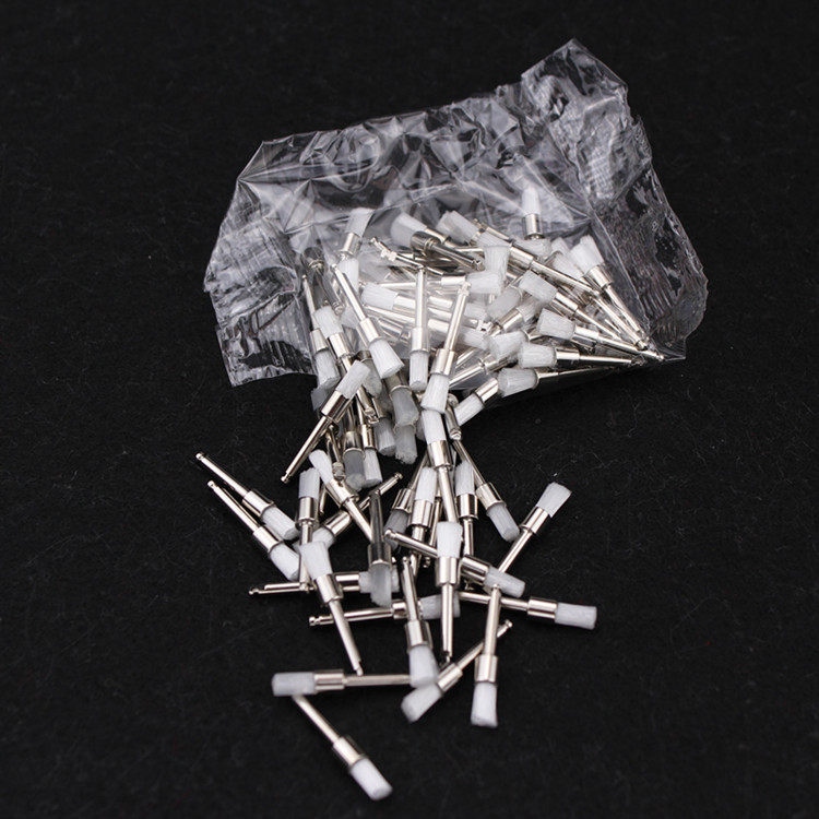 Dental flat head polished brushed low speed mobile phone bending machine with flat head brushed dental consumables oral dental polished brush