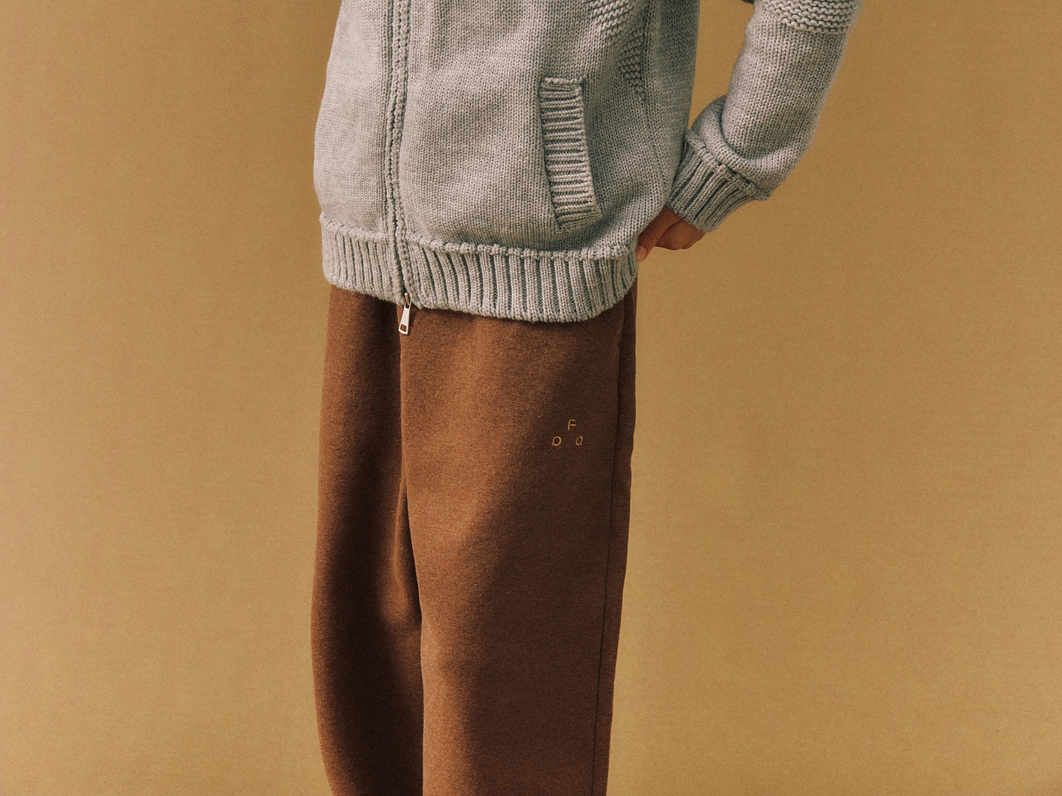 FPA Space-Dyed Zip-Up Cutout Sweater
