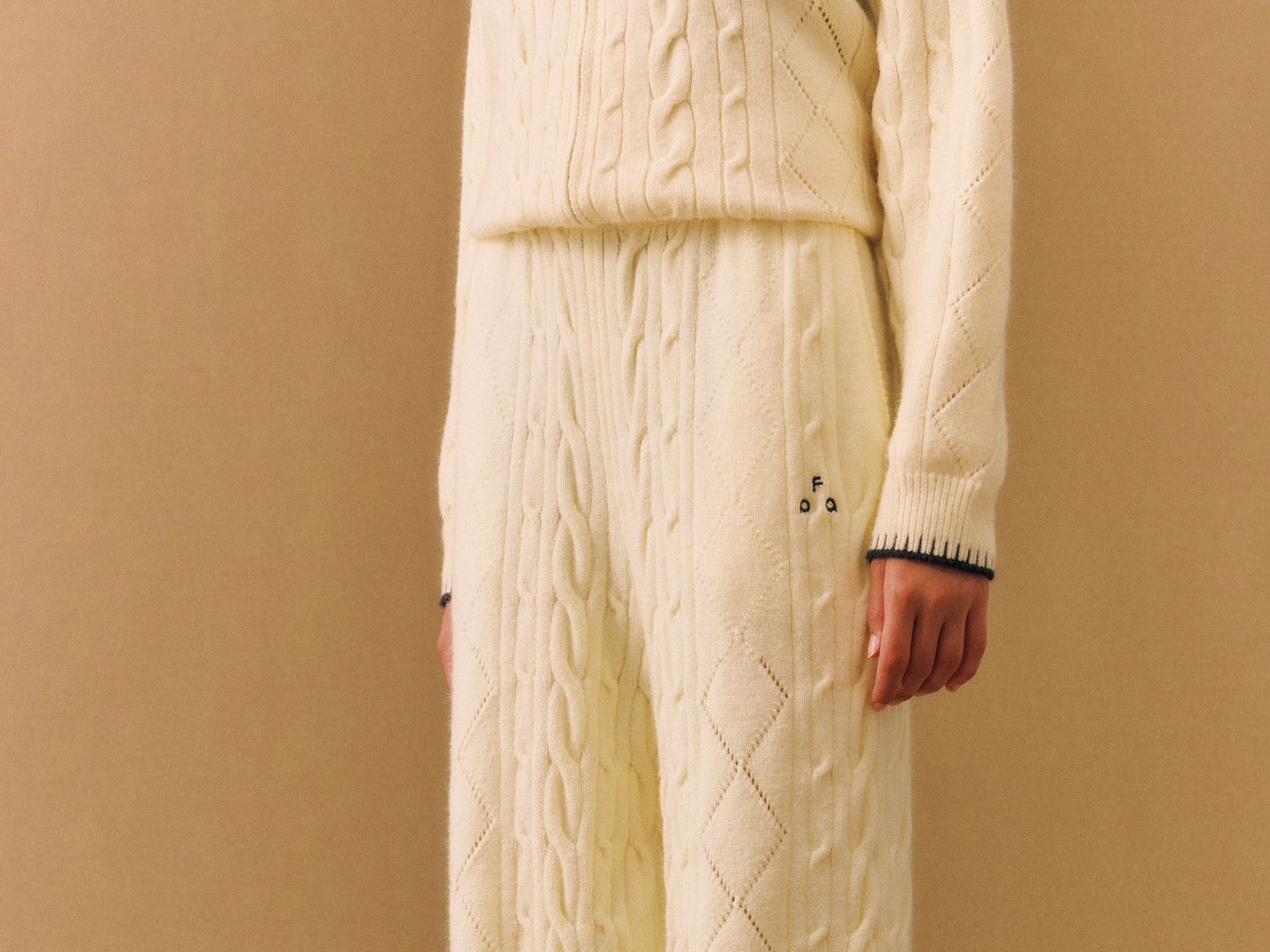 FPA Straight-Leg Cable-Knit Pants