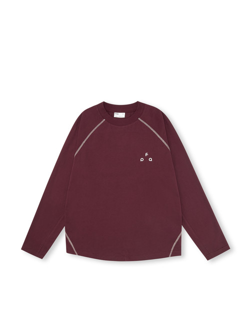 Fpa Quick-Drying 7A Antibacterial Ice-Feel Cool Skin Sports Long-Sleeve T-Shirt, Chinese Style Spring Loose Round-Neck Trendy Red T-Shirt