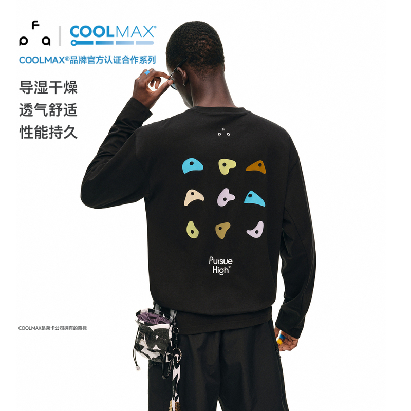 Fpa Rock Climbing Pattern Quick-Drying Sports Long-Sleeved T-Shirt