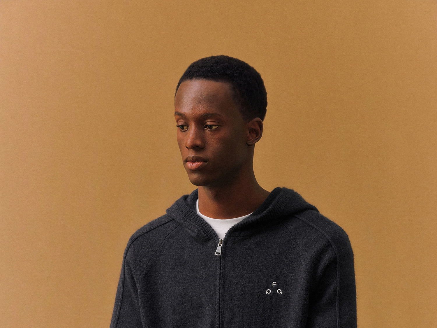 FPA Open-Knit Logo Zip Hoodie