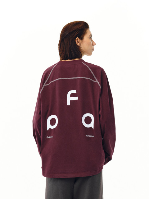 Fpa Quick-Drying 7A Antibacterial Ice-Feel Cool Skin Sports Long-Sleeve T-Shirt, Chinese Style Spring Loose Round-Neck Trendy Red T-Shirt