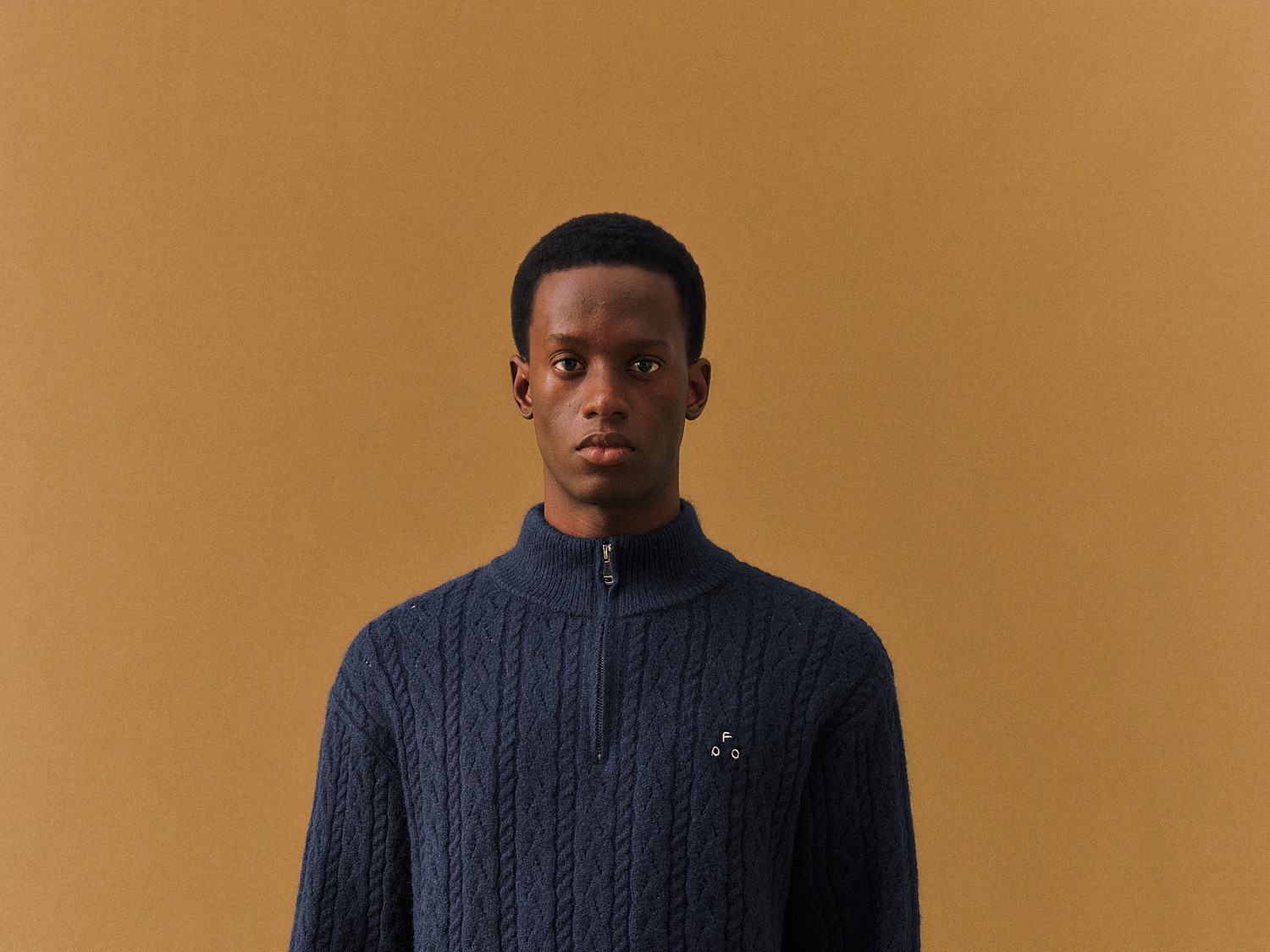 FPA Half-Zip Cable-Knit Sweater