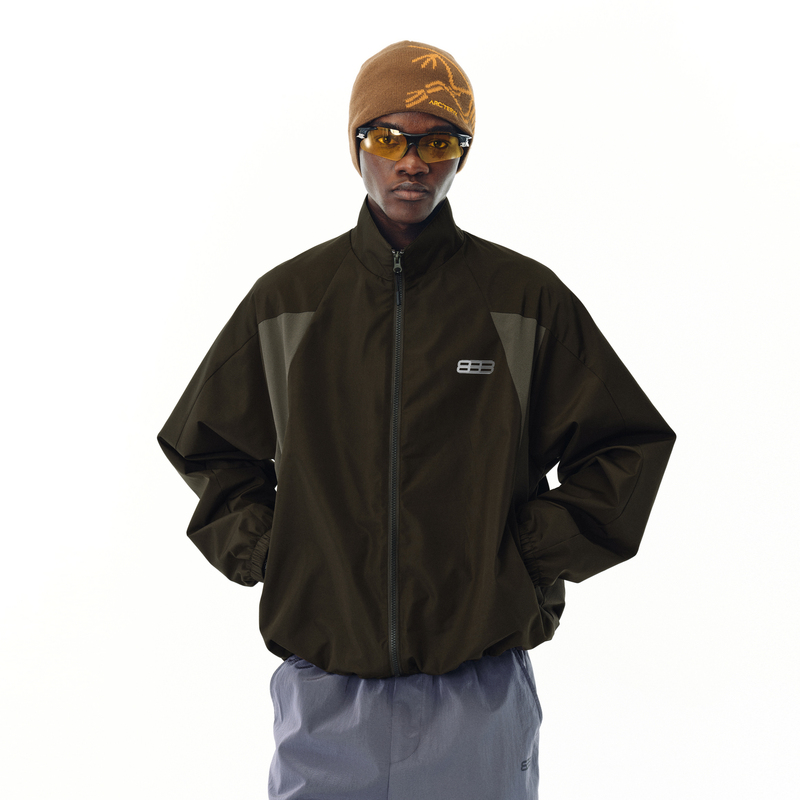 Fpa Rudolph Outdoor Three-Proof Patchwork Jacket, Spring and Autumn National Trend American Style Couple's Loose Sports Stand-Up Collar Jacket